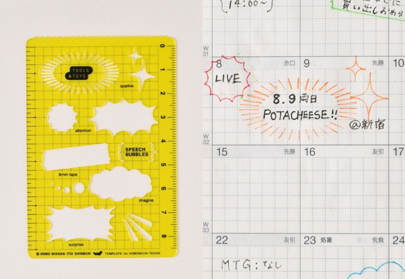 Hobonichi Szablon Stencil Speech Bubbles(3).jpg