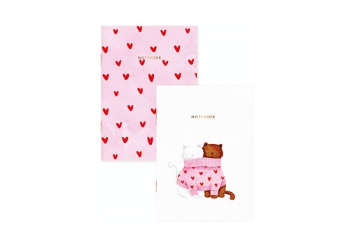 All the ways to say Notes A6 Dwupak - Duo Together Cats
