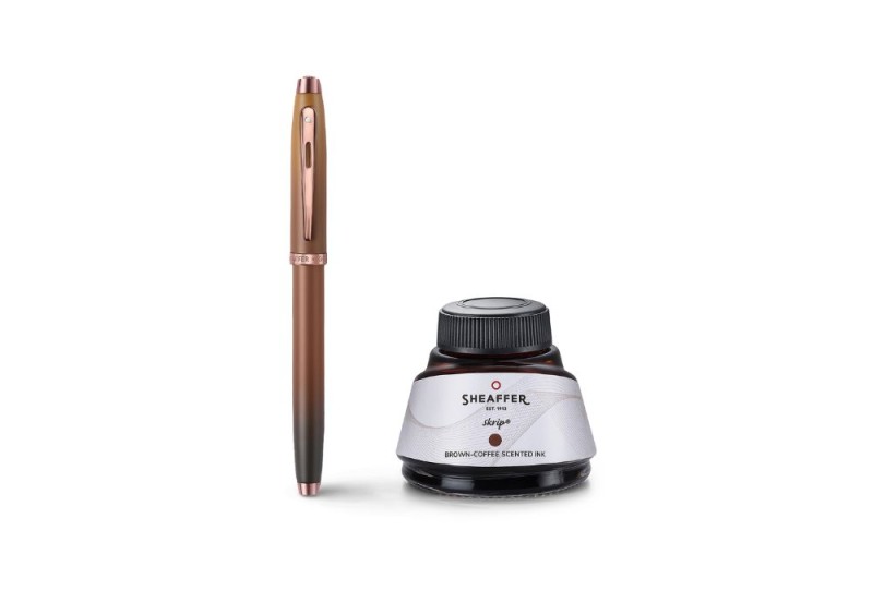 Sheaffer 100 Coffee Edition Matt Brown - Zestaw_ pióro wieczne i atrament NOTEKA.jpg