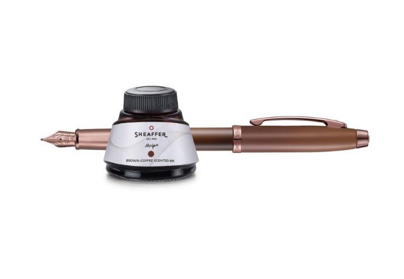 Sheaffer 100 Coffee Edition Matt Brown Zestaw pióro wieczne i atrament 50 ml.jpg