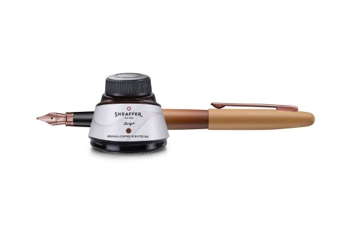 Sheaffer VFM Coffee Edition Matt Brown - zestaw: pióro wieczne i atrament o zapachu kawy 50 ml