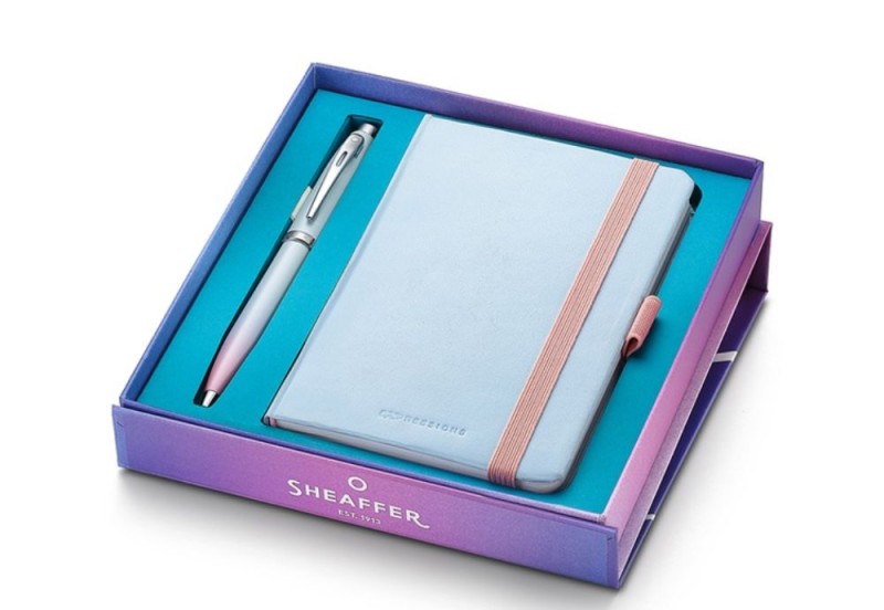 Sheaffer 100 9376 Expressions Blue and Pink zestaw_ długopis i notes A6 NOTEKA (2).jpg