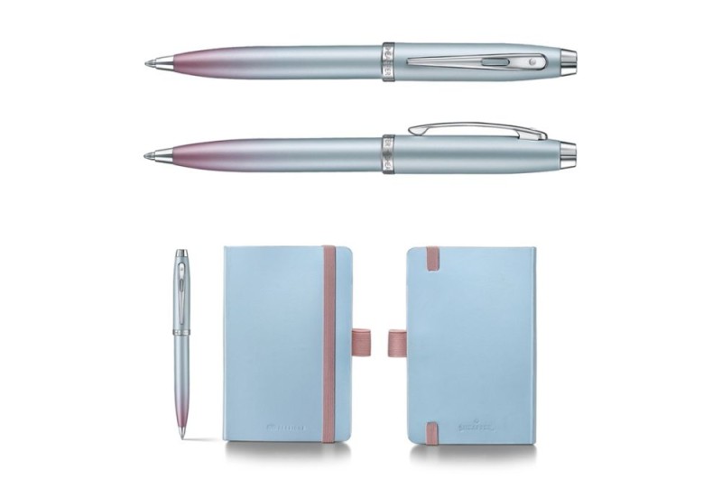 Sheaffer 100 9376 Expressions Blue and Pink zestaw_ długopis i notes A6 NOTEKA (4).jpg