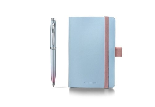 Sheaffer 100 9376 Expressions Blue and Pink zestaw: długopis i notes A6