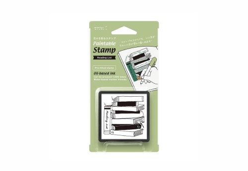 Midori pieczątka Paintable Stamp Pre-inked Książki