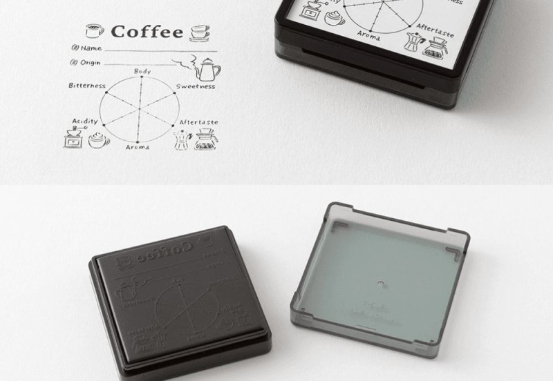 Midori pieczątka Paintable Stamp Pre-inked Kawa (3).jpg