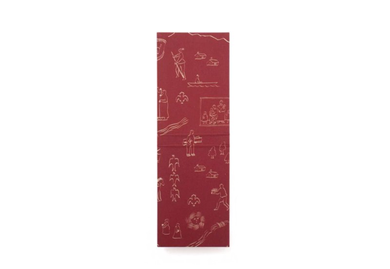 KAKIMORI Mini Note Cover B7 - okładka na notes palmehuset burgundy NOTEKA (3).jpg