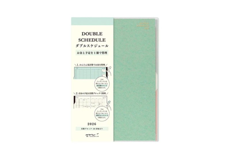 midori double schedule money kalendarz 2026 mint NOTEKA.jpg
