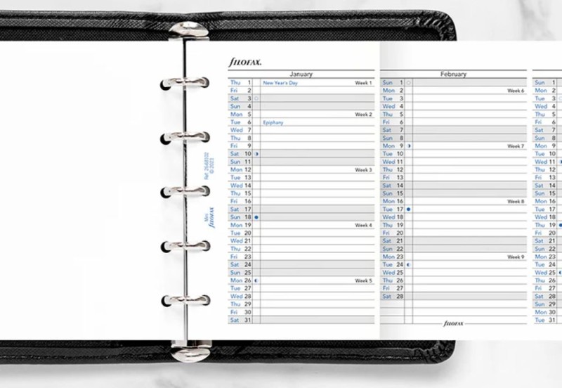 Filofax wkład kalendarzowy Vertical Year Planner 2026 mini NOTEKA (2).jpg