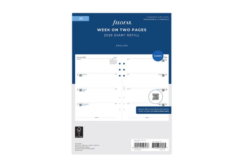 Filofax wkład Week On Two Pages Diary - A5 2026 English NOTEKA.jpg