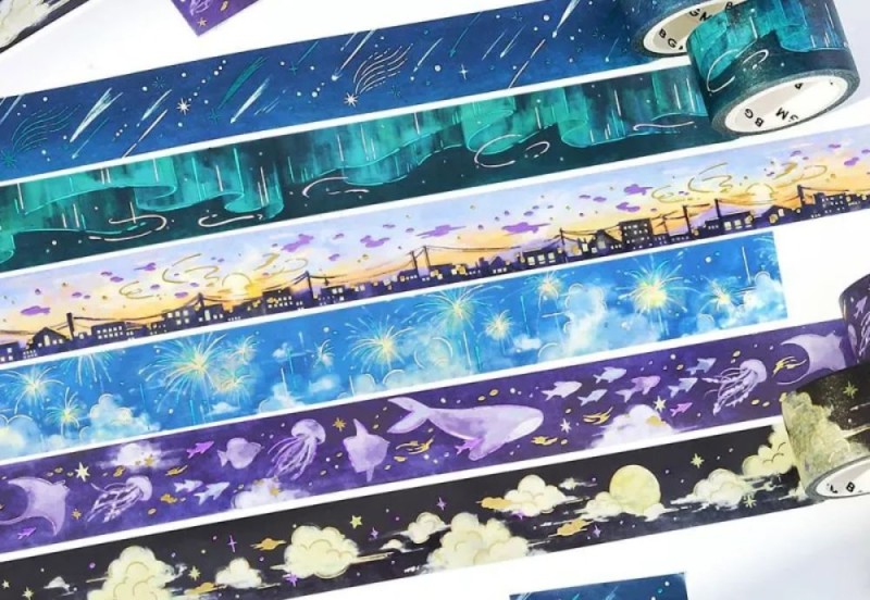 BGM Taśma Washi Sky Illustrated Book: Kouro