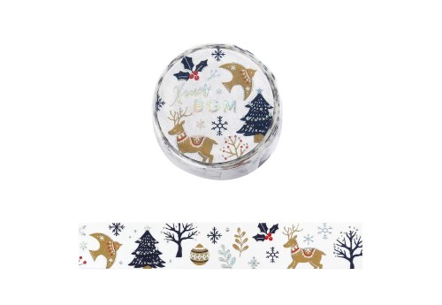 BGM Taśma Washi Christmas Limited Edition: Christmas Forest 15 mm