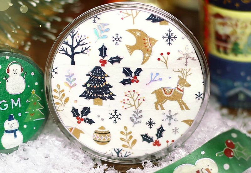 BGM Taśma Washi Christmas Limited Edition: Christmas Forest