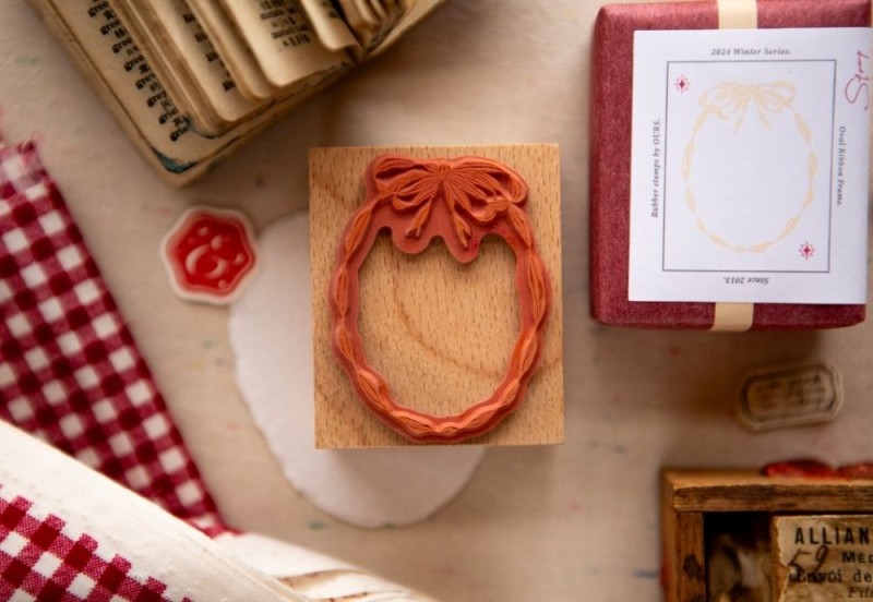 Ovel Ribbon Frame Rubber Stamp (4).jpg