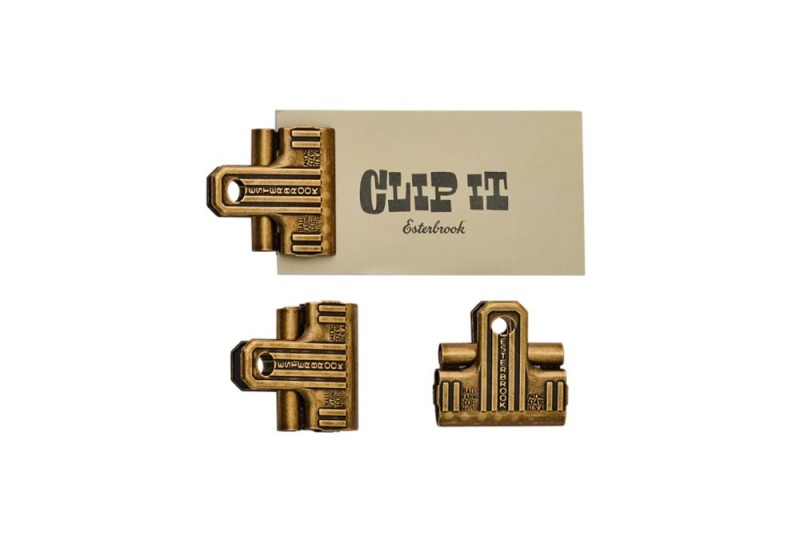 Esterbrook Eclipse Clips Set Brass - 3 sztuki mosiężnych klipsów.jpg