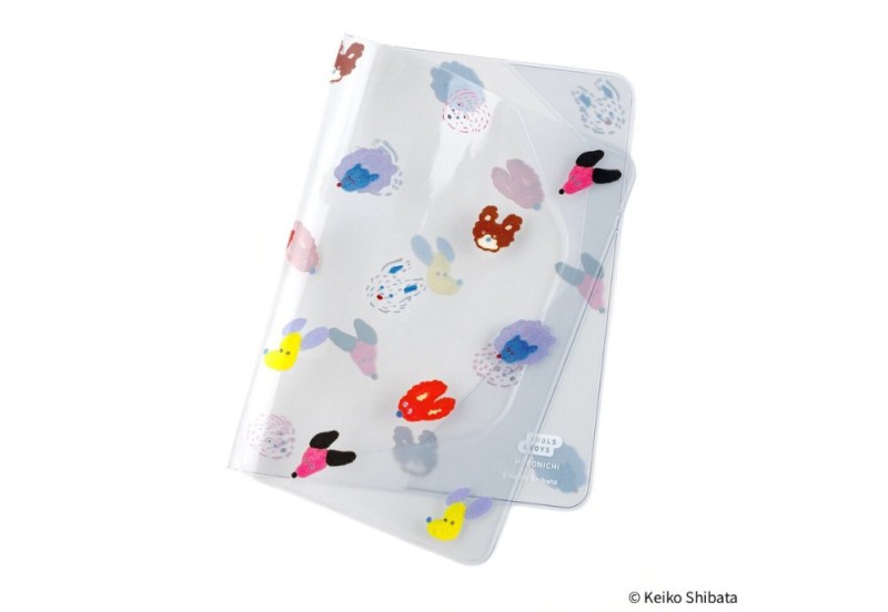 Hobonichi Okładka PVC Keiko Shibata_ Cover on Cover for A6 Size (Dog Ears Fluttering in the Wind) NOTEKA (3).jpg