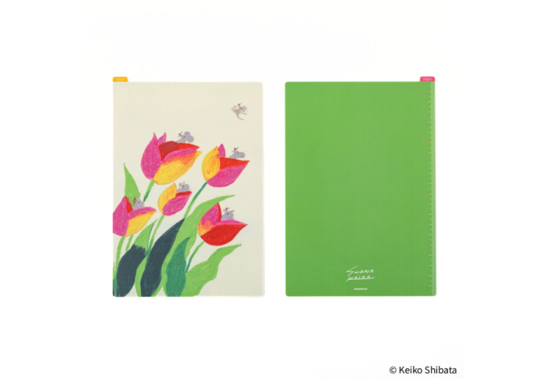 Hobonichi Techo Pencil Board A5 (Keiko Shibata_ Swaying tulips) - podkładka do pisania NOTEKA (2).png