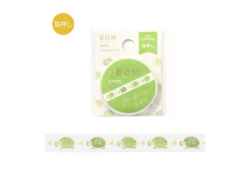 BGM Taśma Washi Turtle 5 mm - Żółwie
