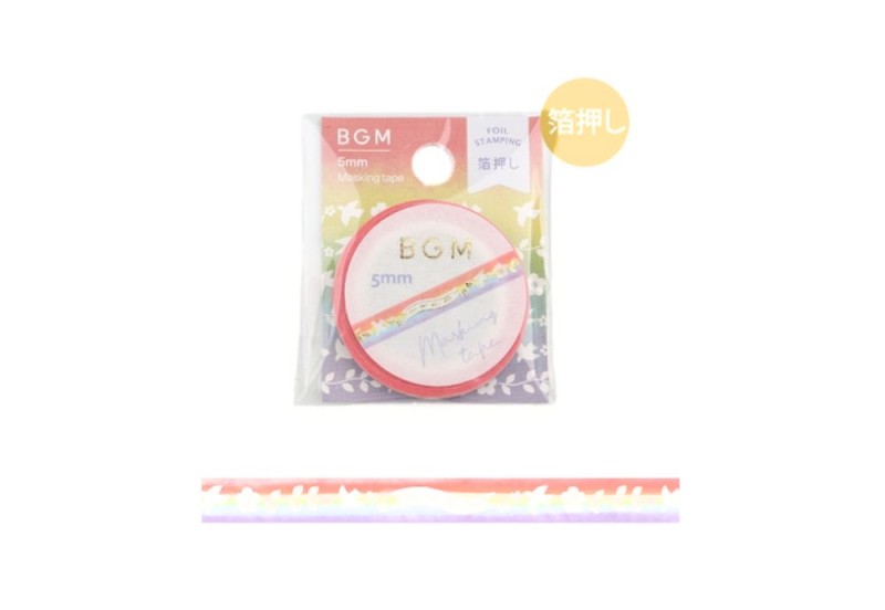 BGM Taśma 5mm Rainbow White Bird NOTEKA.jpg