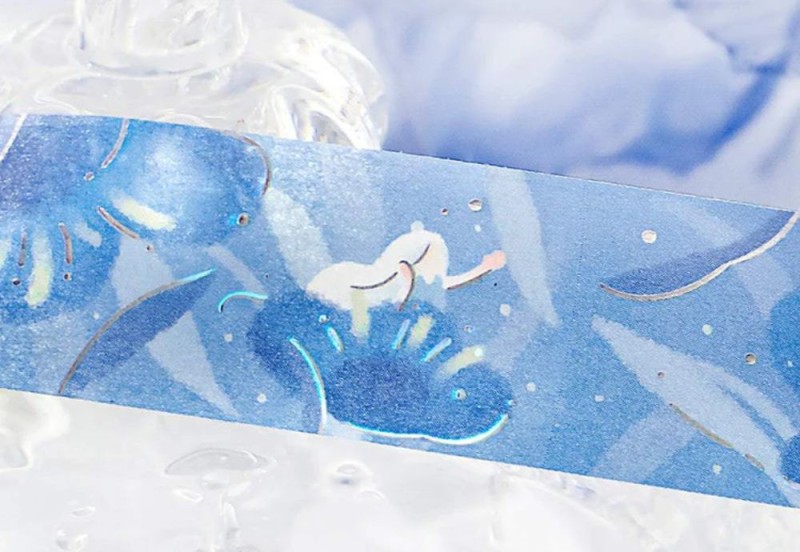 BGM Taśma Washi Flower Story Holographic_ Night NOTEKA (3).jpg