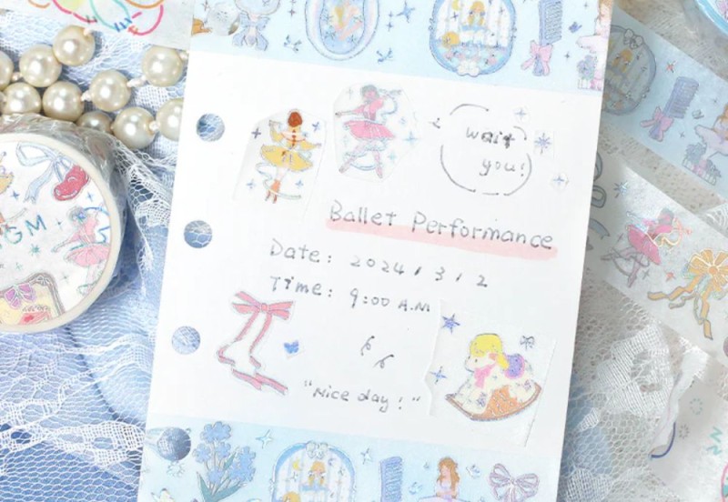 BGM Taśma Washi 20 mm - Ballerina Blue NOTEKA