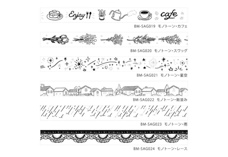 BGM Taśma Washi Monotone Silver Foil 15 mm - Starry Sky 15 mm NOTEKA (4).jpg