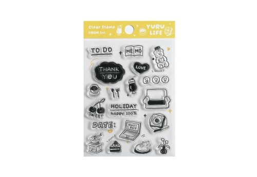 BGM Clear Stamp Zestaw Przezroczystych Stempli - Yuru Life