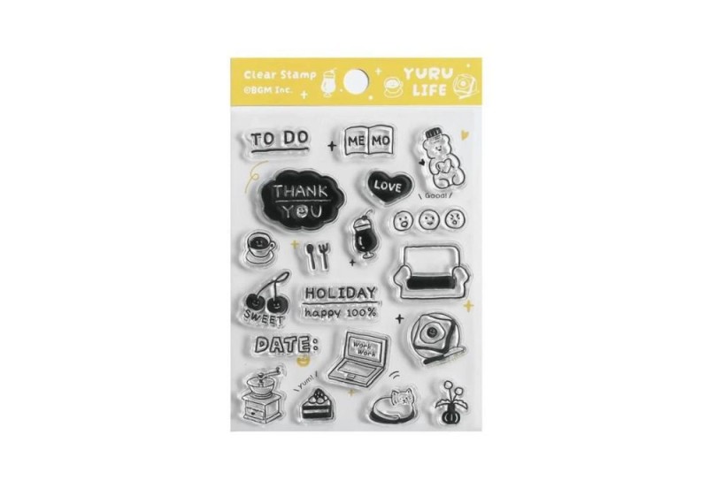 BGM Clear Stamp Przezroczyste stempelki Clear Stamp Yuru Life NOTEKA.jpg