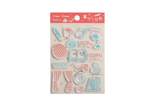 BGM Clear Stamp Zestaw Przezroczystych Stempli - Living Diary