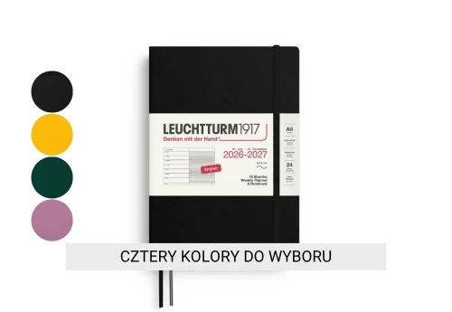 Leuchtturm1917 Kalendarz tygodniowy akademicki 2026/2027 A5 18-miesięczny - miękka okładka - układ poziomy