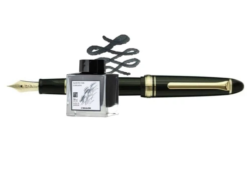 Sailor Pióro wieczne 1911 Light Black GT 14k - zestaw z atramentem