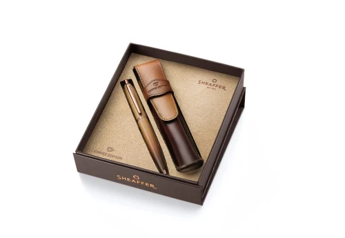 Sheaffer VFM Coffee Edition Matt Brown - zestaw: długopis i skórzane etui
