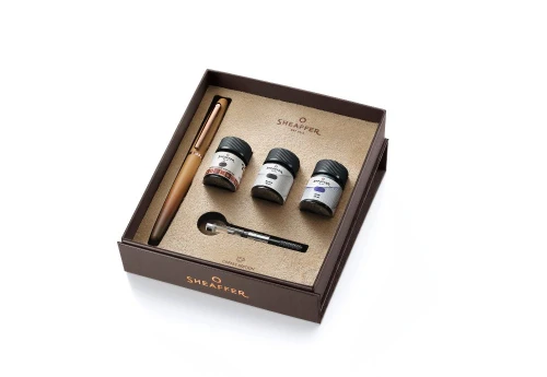 Sheaffer VFM Coffee Edition Matt Brown - zestaw: pióro wieczne i trzy atramenty