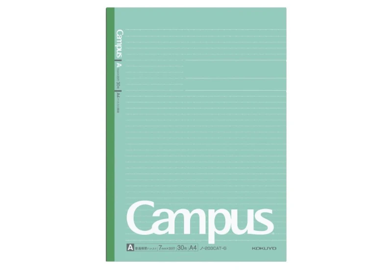Campus Kokuyo Notes A4 A green NOTEKA.jpg