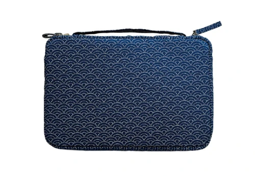 Kyoku Haku Zippered Pen Case Seigaiha - piórnik na 10 instrumentów (poziomy)
