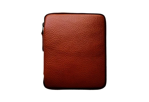 Kyoku Haku Zippered Pen Case Leather Orange - skórzany piórnik na 10 instrumentów