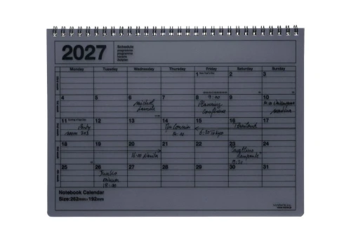 Mark's Japan - Kalendarz Biurkowy M 2027 - czarny