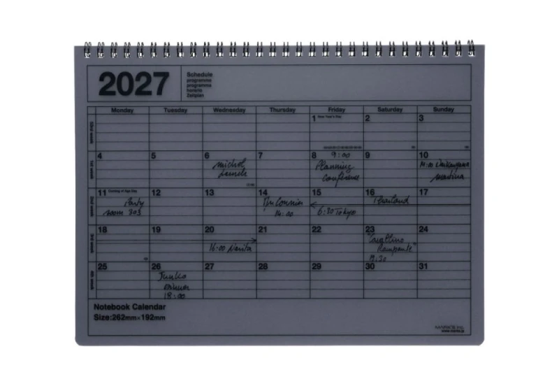 kalendarz biurkowy 2027 mark's japan M czarny NOTEKA.jpg