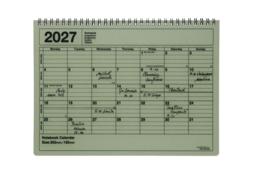 Mark's Japan - Kalendarz Biurkowy M 2027 - khaki