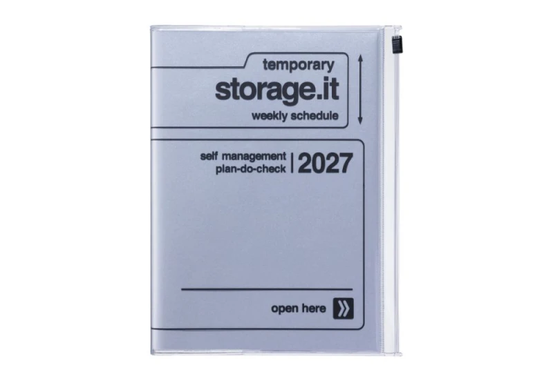 mark's japan kalendarz a5 storage it silver 2026 2027 NOTEKA.jpg