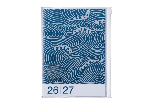 Mark's Japan Kalendarz 2026/2027 Patterns Fala A5 - granatowy