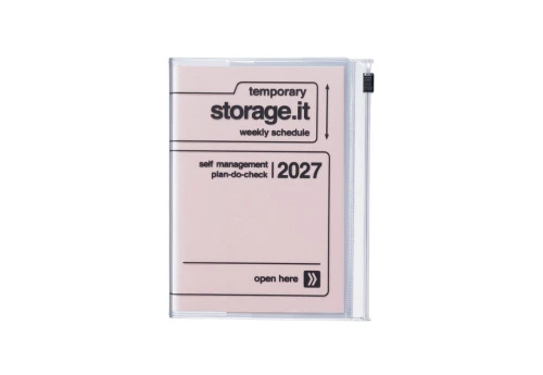 Mark's Japan Kalendarz 2026/2027 Storage.it A6 - różowy