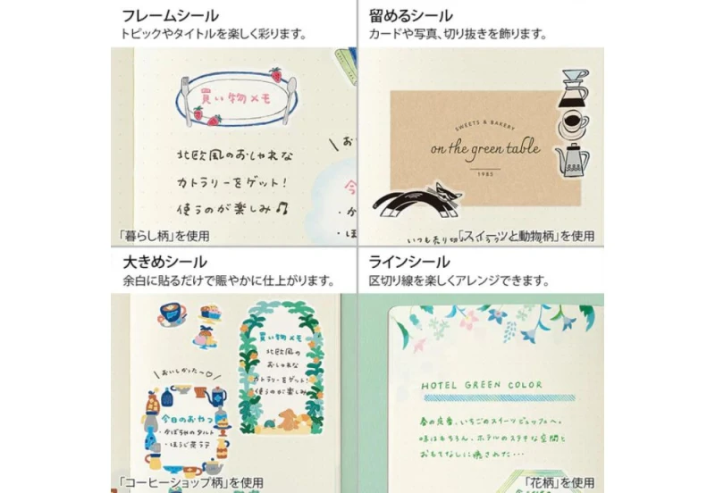 Naklejki Midori Yuru Log 2 Arkusze - Kawa NOTEKA (4).jpg