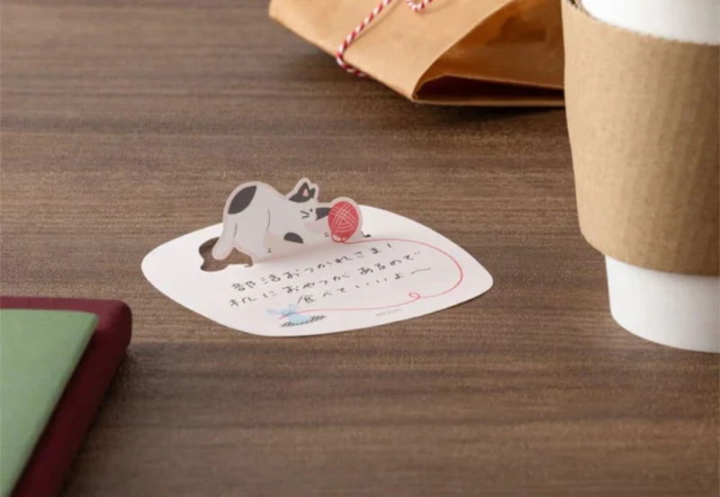 Midori Karteczki samoprzylepne Sticky Notes Pop-up - Kot NOTEKA (3).jpg