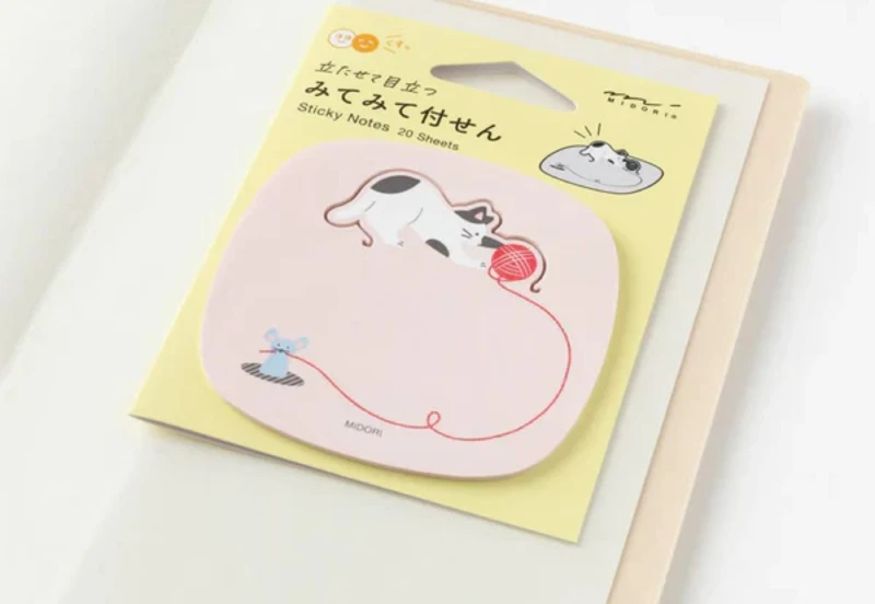 Midori Karteczki samoprzylepne Sticky Notes Pop-up - Kot NOTEKA (4).jpg