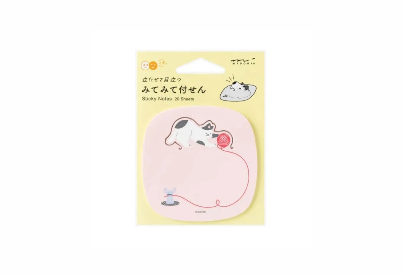 Midori Karteczki samoprzylepne Sticky Notes Pop-up - Kot NOTEKA.jpg