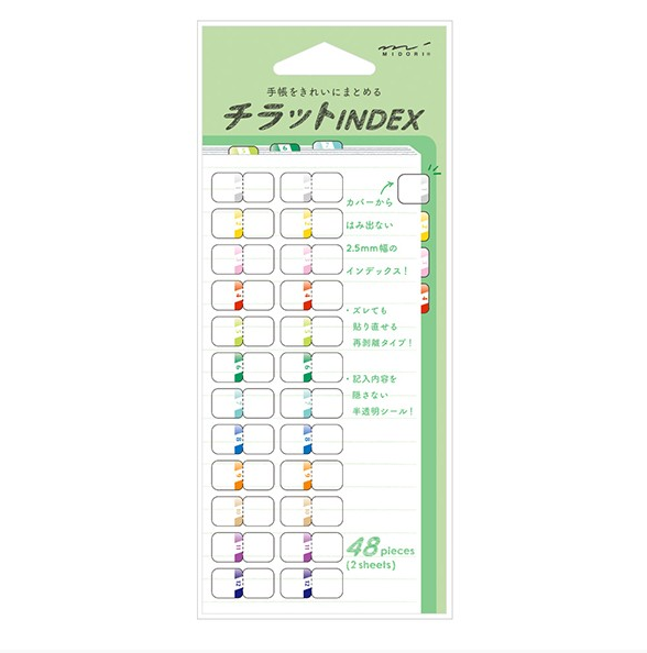 Naklejki Indeksy Midori Index Label Chiratto